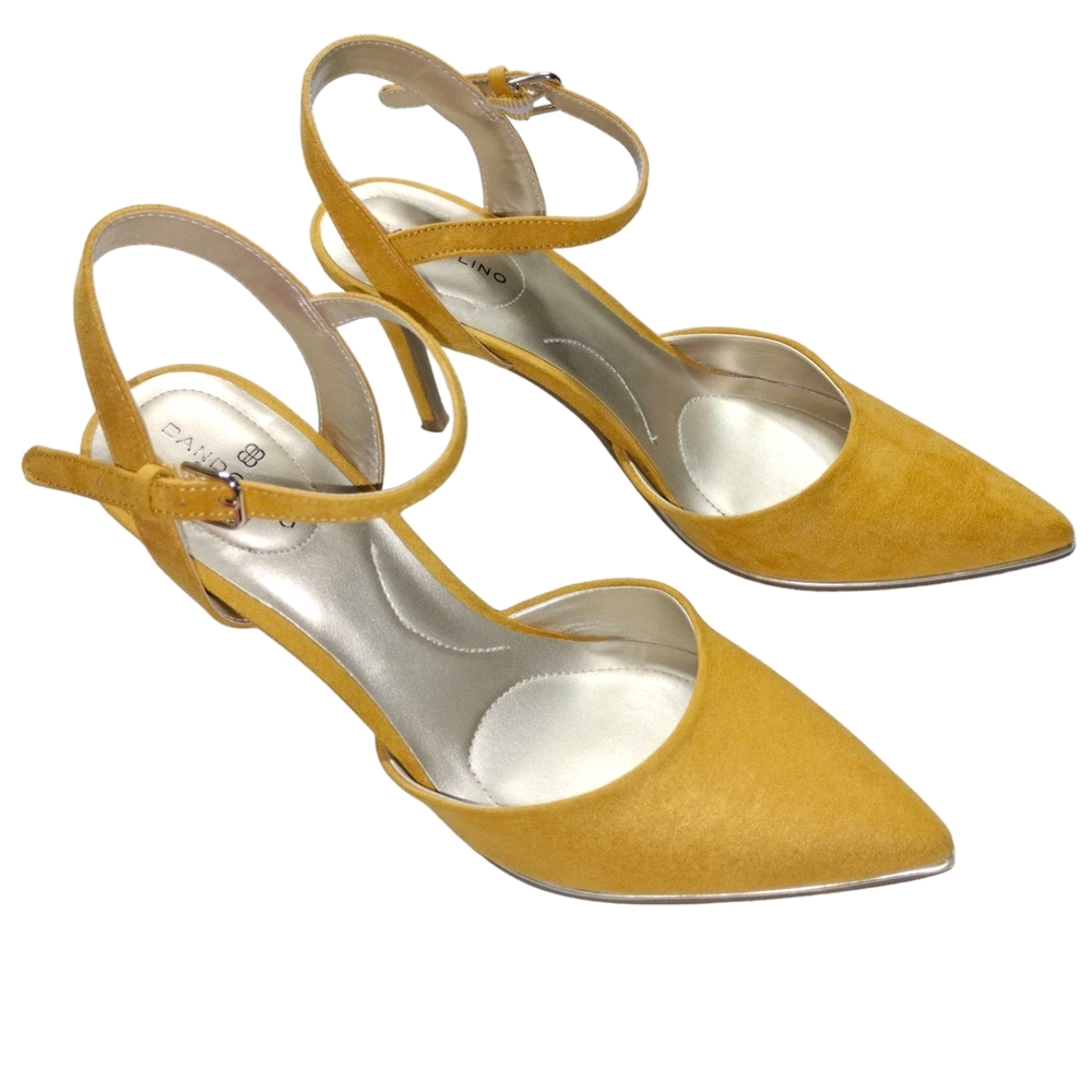 Elegant Yellow Suede Heels